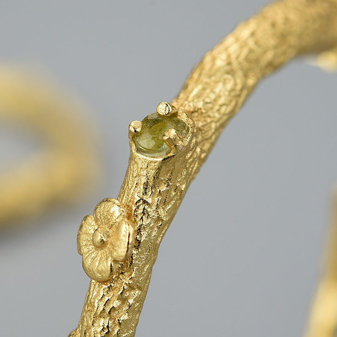 Branch-Hoops-With-Peridot-Or-Garnet-By-Yonandole_5