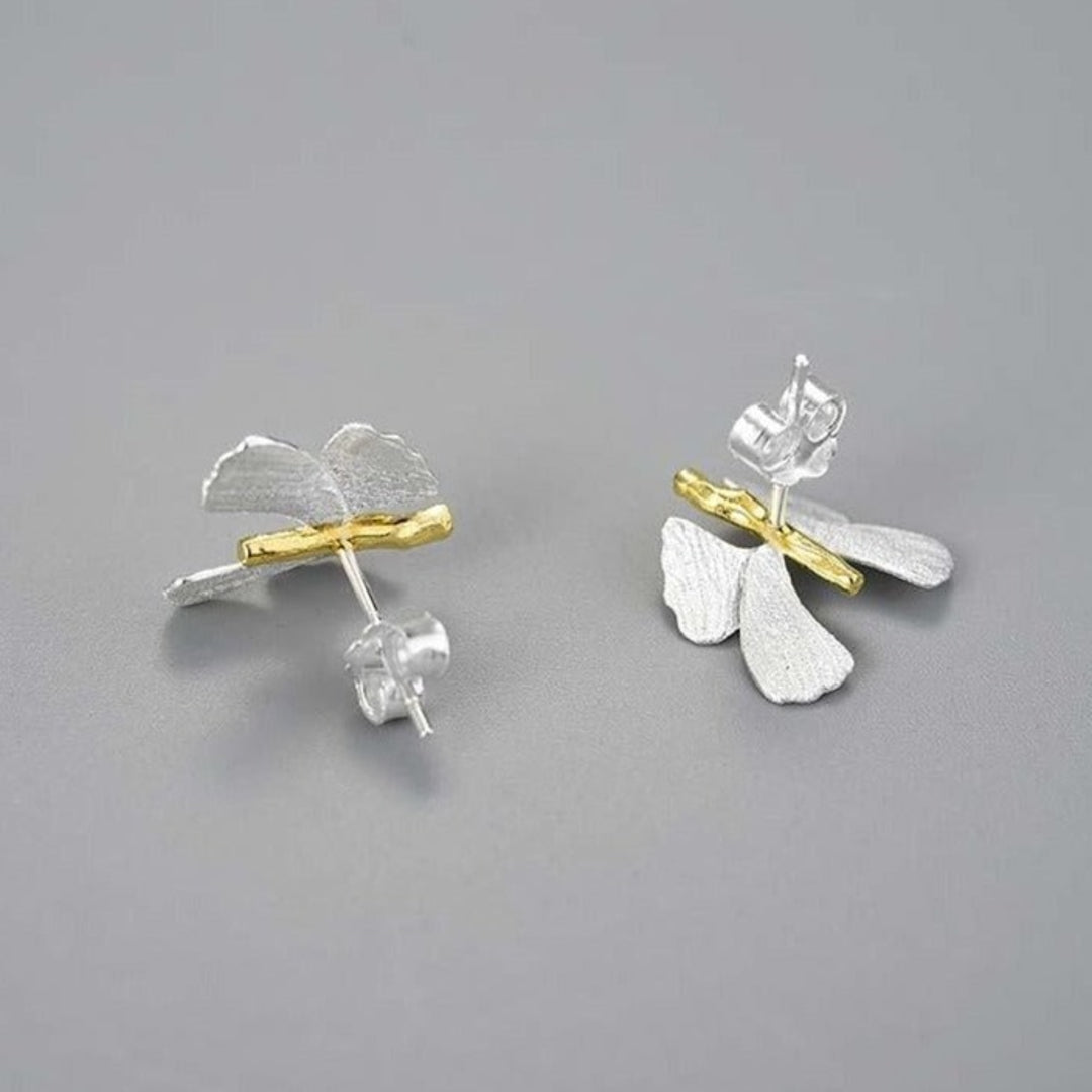 Butterfly-Earrings-With-Small-Ginkgo-Leaves-By-Yonandole_7