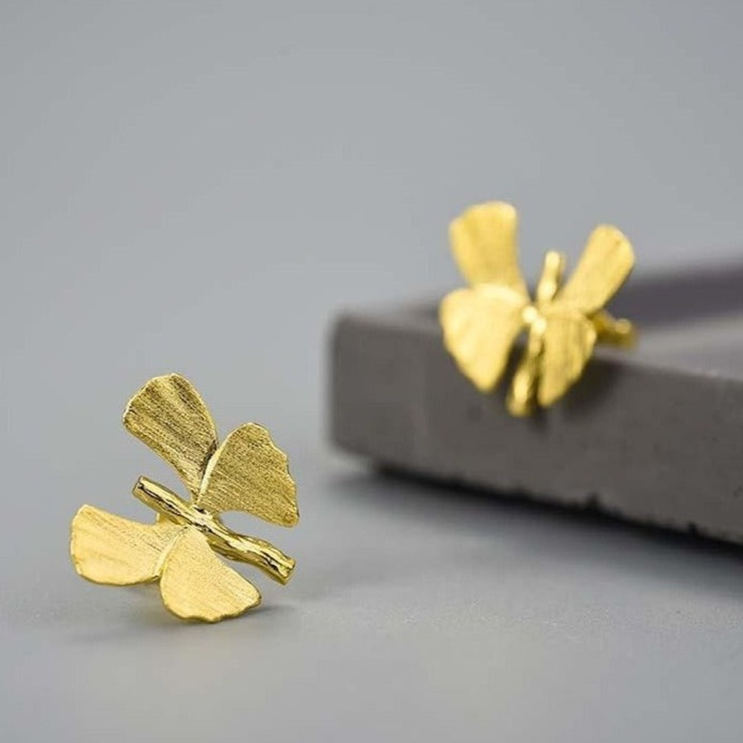 Butterfly-Earrings-With-Small-Ginkgo-Leaves-By-Yonandole_9