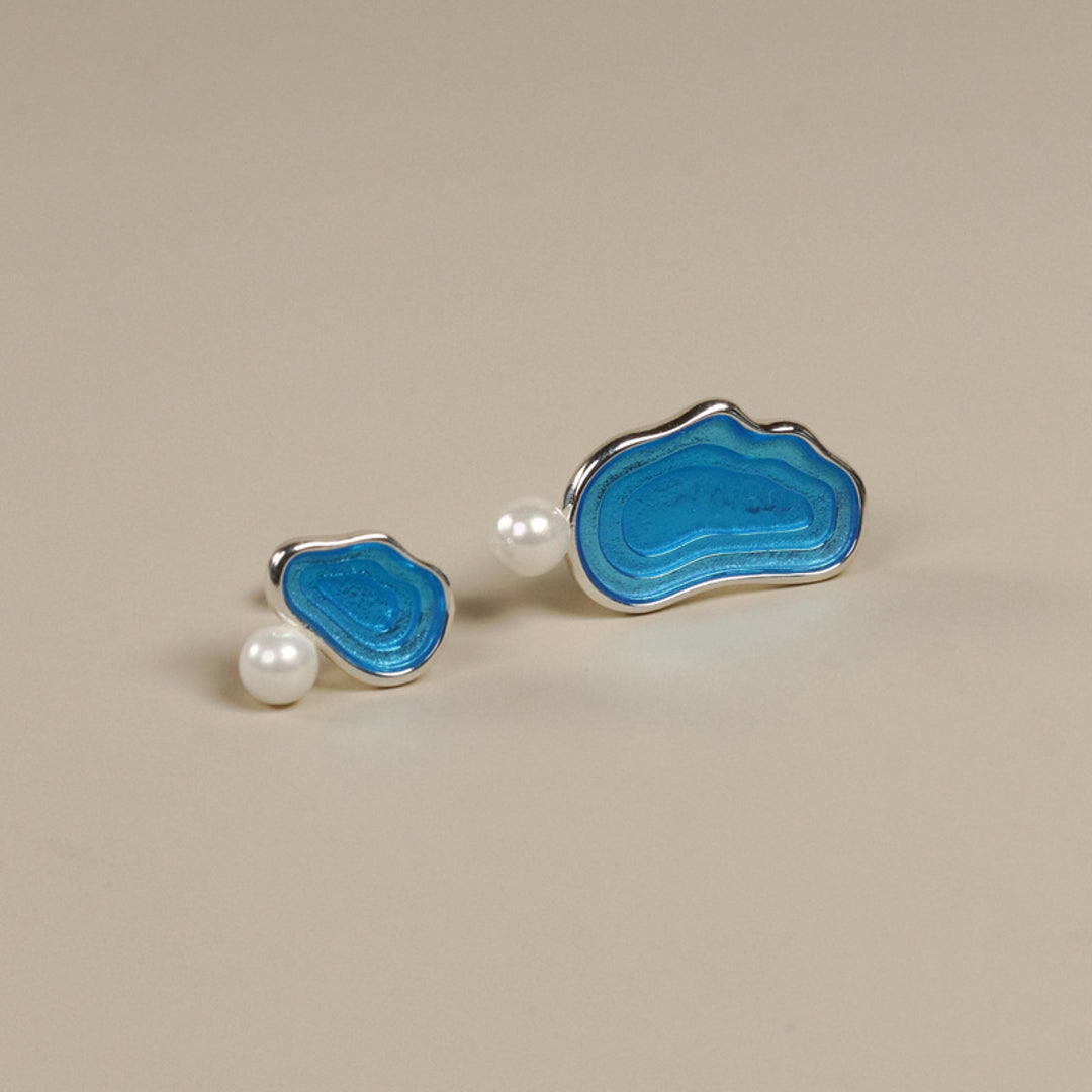 Earrings-With-Abstract-Seascape-And-Pearl-By-Yonandole_6