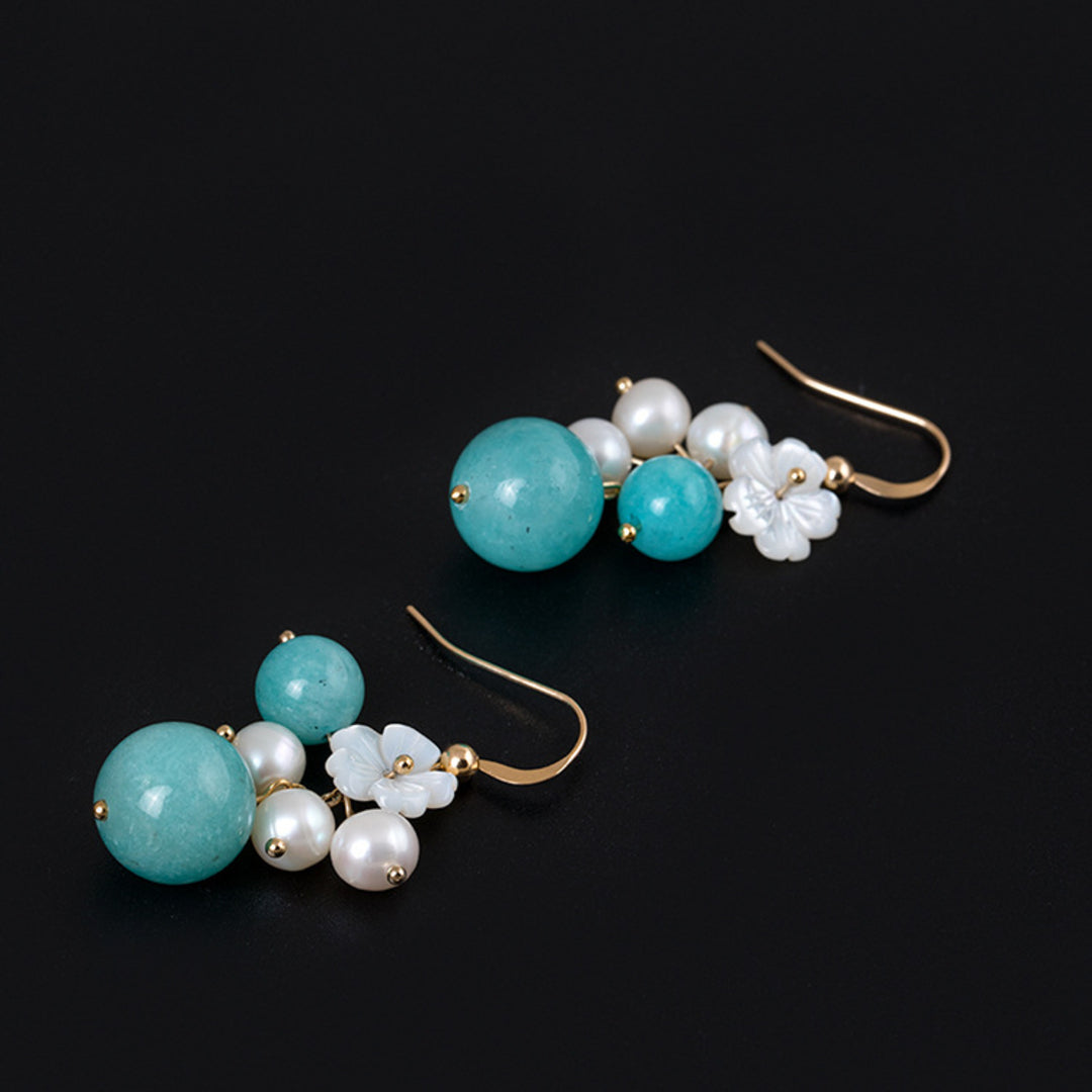 Earrings-With-Shell-Flower-Amazonite-And-White-Pearls-By-Yonandole_3