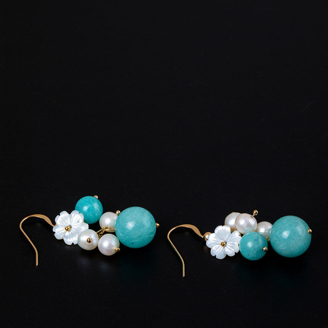 Earrings-With-Shell-Flower-Amazonite-And-White-Pearls-By-Yonandole_4
