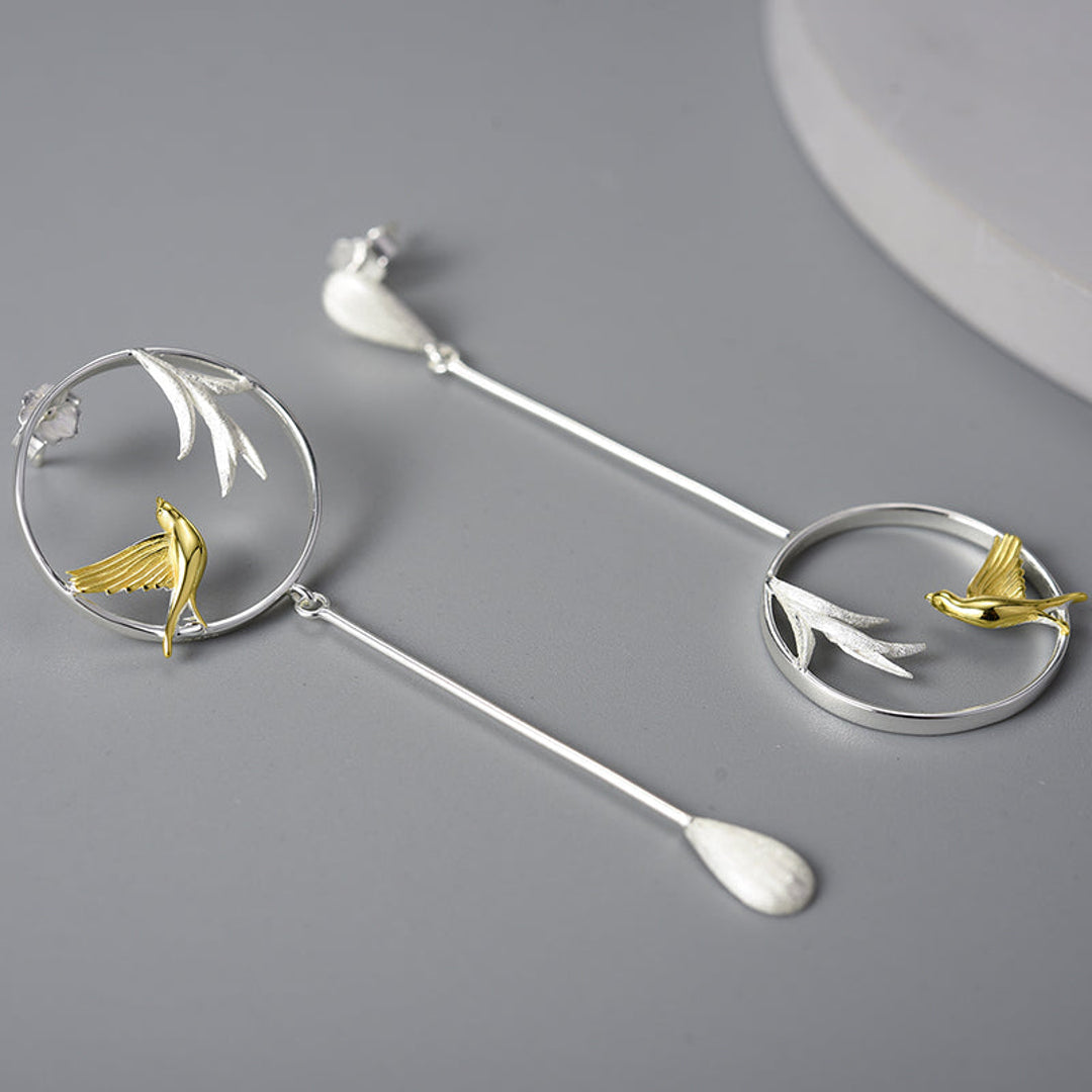 Earrings-With-Swallow-And-Willow-Leaves-By-Yonandole_10