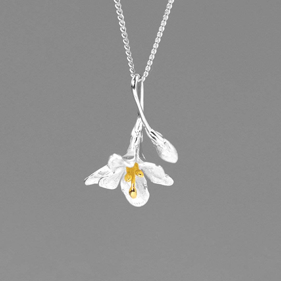 ★NOONOO FINGERS★ Freesia Necklace Freesia Pendant In 925 Sterling Silver 18K Gold Plated