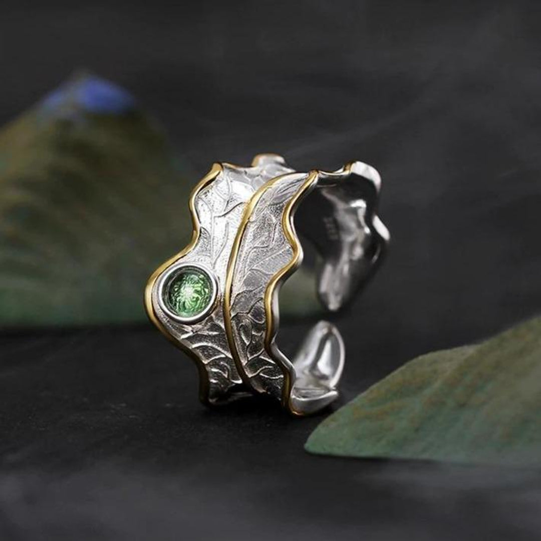 Leaf-Ring-With-Tourmaline-By-Yonandole_3