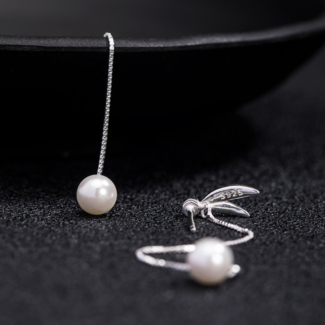 Long-Dangle-Earrings-With-Bamboo-Leaves-And-Pearl-By-Yonandole_9