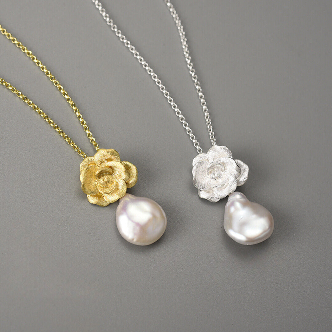 Necklace-And-Camellia-Pendant-With-Baroque-Pearl_By-Yonandole_1