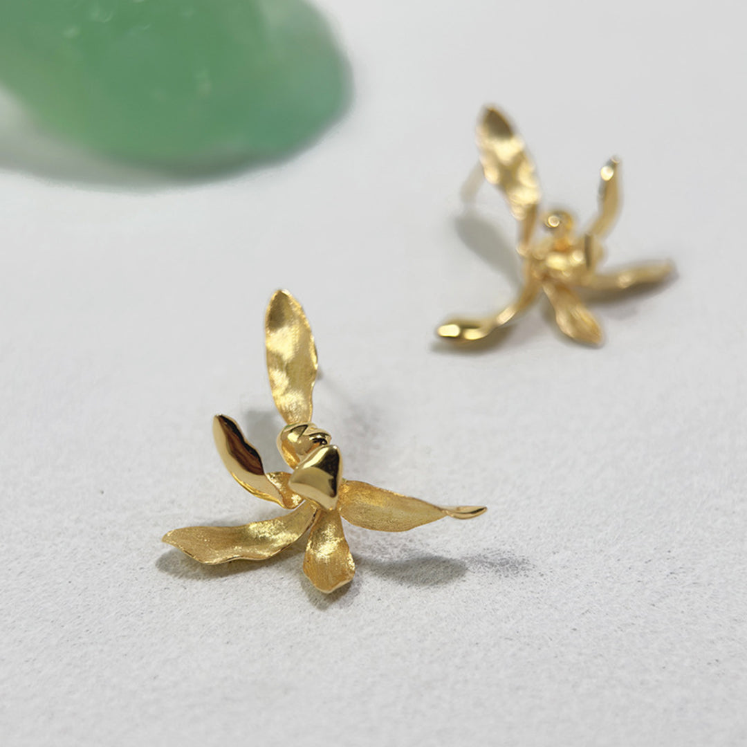Orchid-Stud-Earrings-Finest-Handcraft-By-Yonandole_8