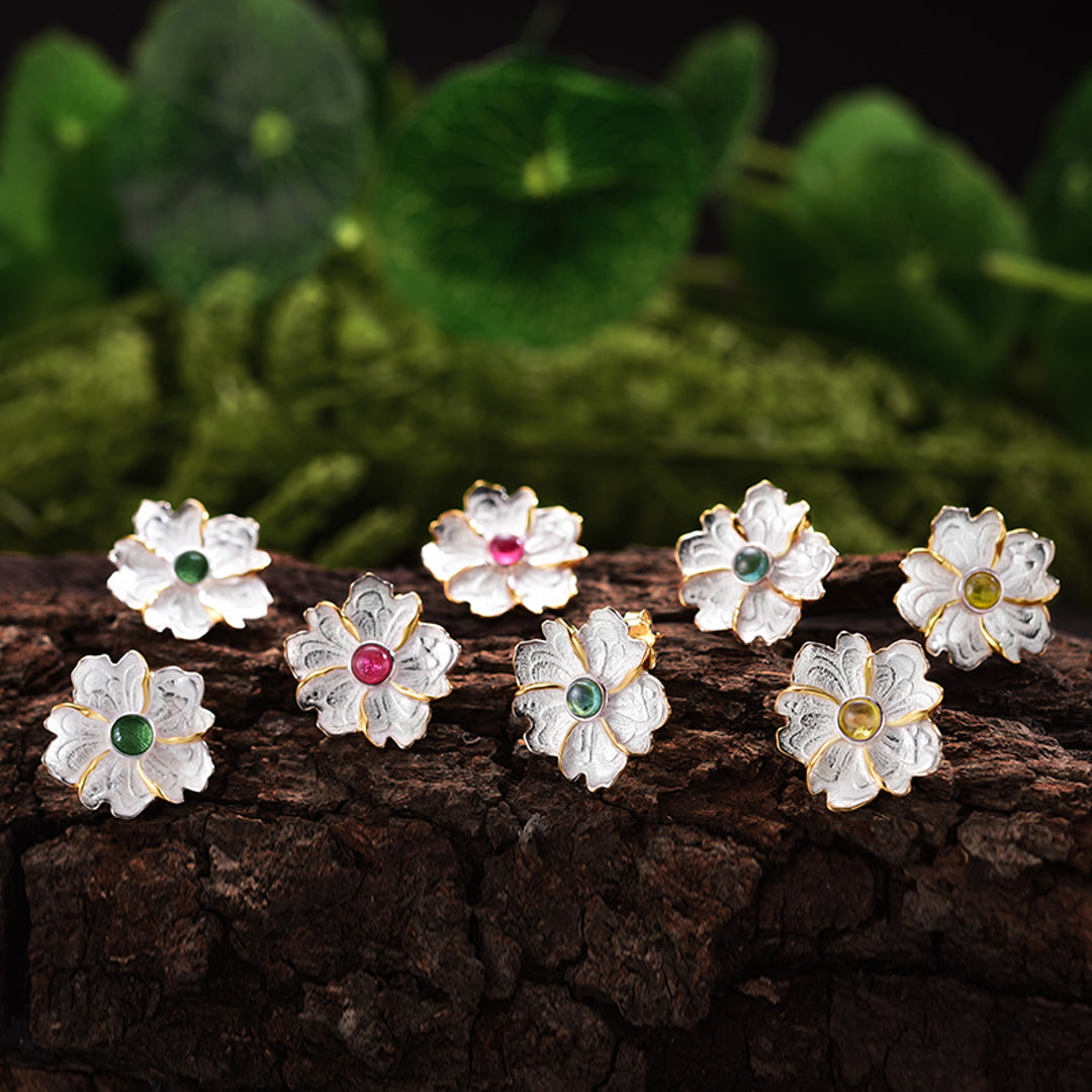 Peony-Flower-Earrings-With-Tourmaline-By-Yonandole_3