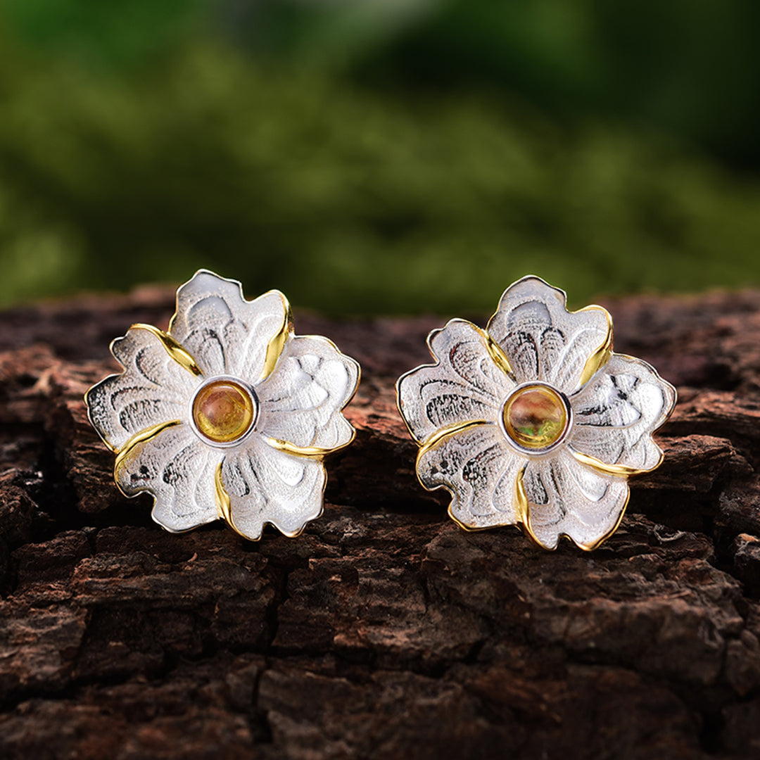 Peony-Flower-Earrings-With-Tourmaline-By-Yonandole_6