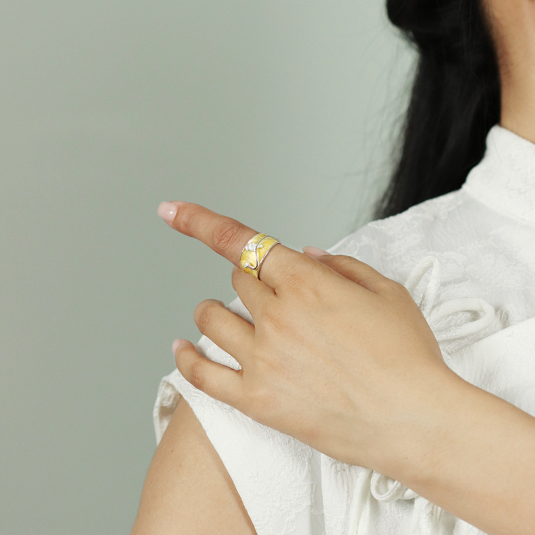 Ring-With-Bird-On-A-Lotus-Plant-By-Yonandole_6