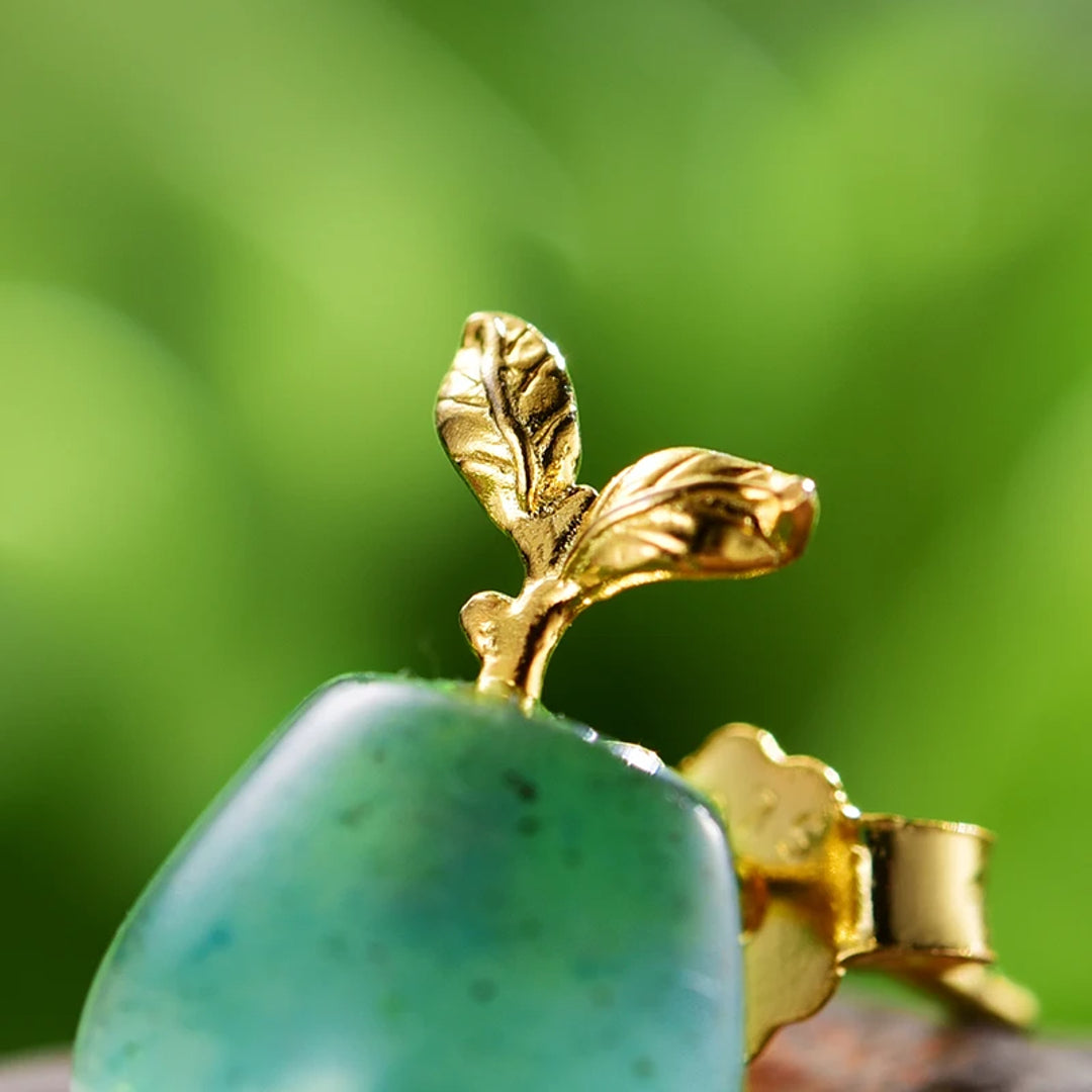 Stud-Earrings-With-Aventurine-Appel-By-Yonandole_3