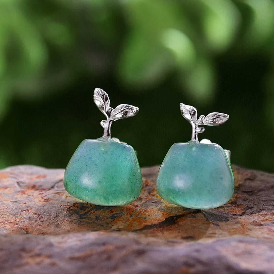 Stud-Earrings-With-Aventurine-Appel-By-Yonandole_4