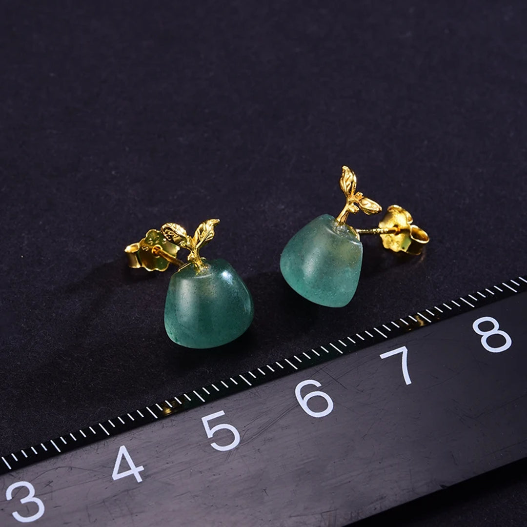 Stud-Earrings-With-Aventurine-Appel-By-Yonandole_5