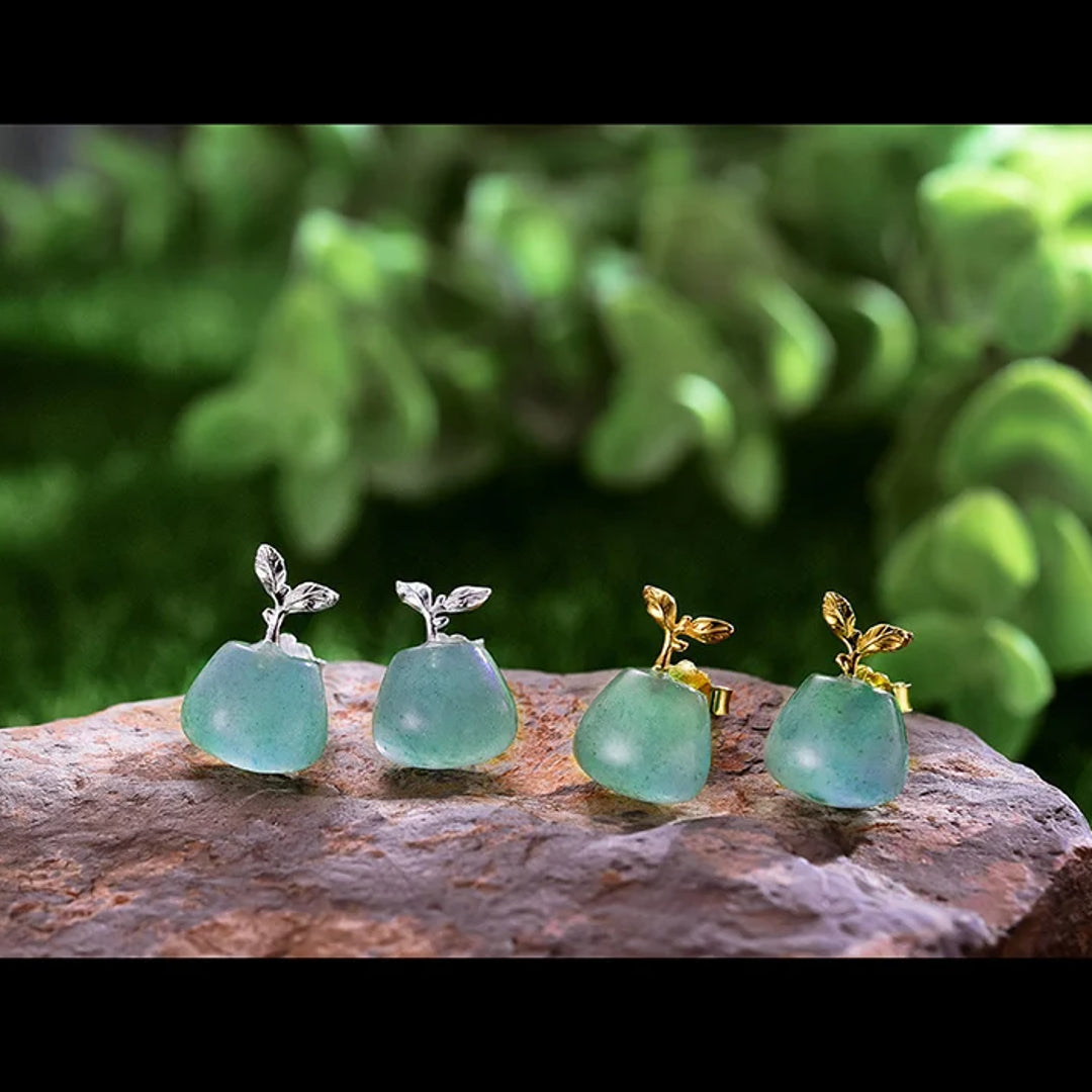 Stud-Earrings-With-Aventurine-Appel-By-Yonandole_8
