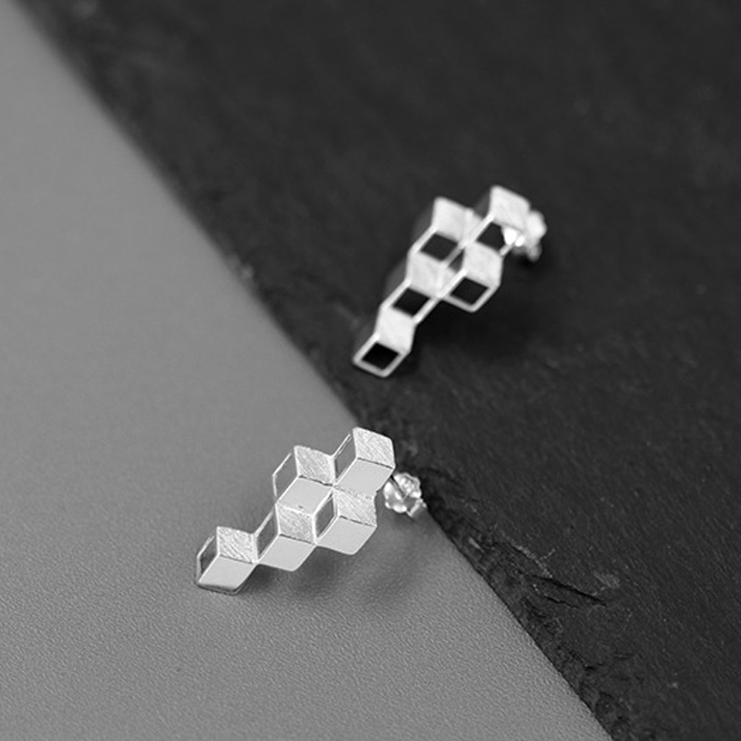 Stud-Earrings-With-Cube-Pattern-By-Yonandole_6