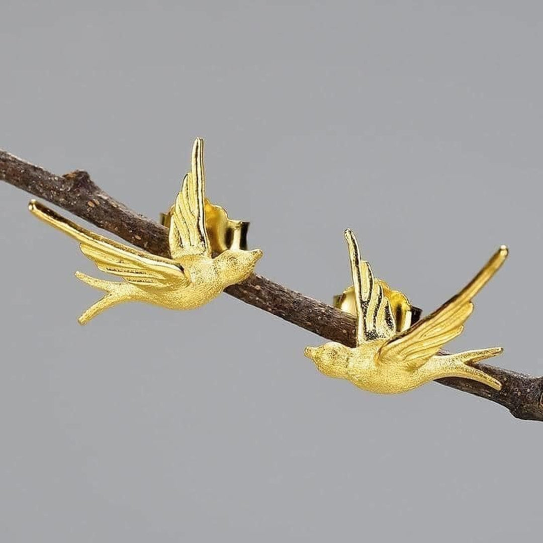 Stud-Earrings-With-Flying-Swallow-By-Yonandole_4