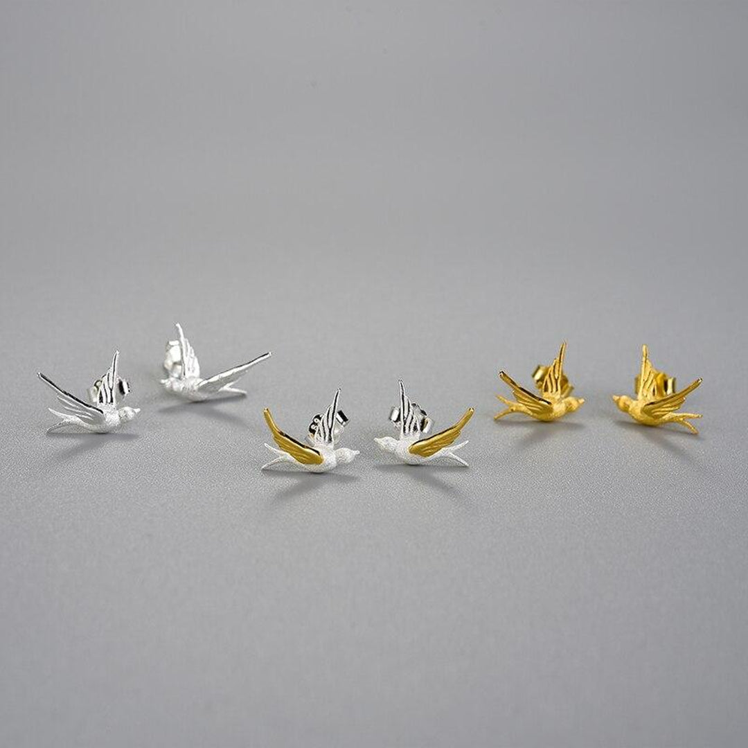 Stud-Earrings-With-Flying-Swallow-By-Yonandole_5