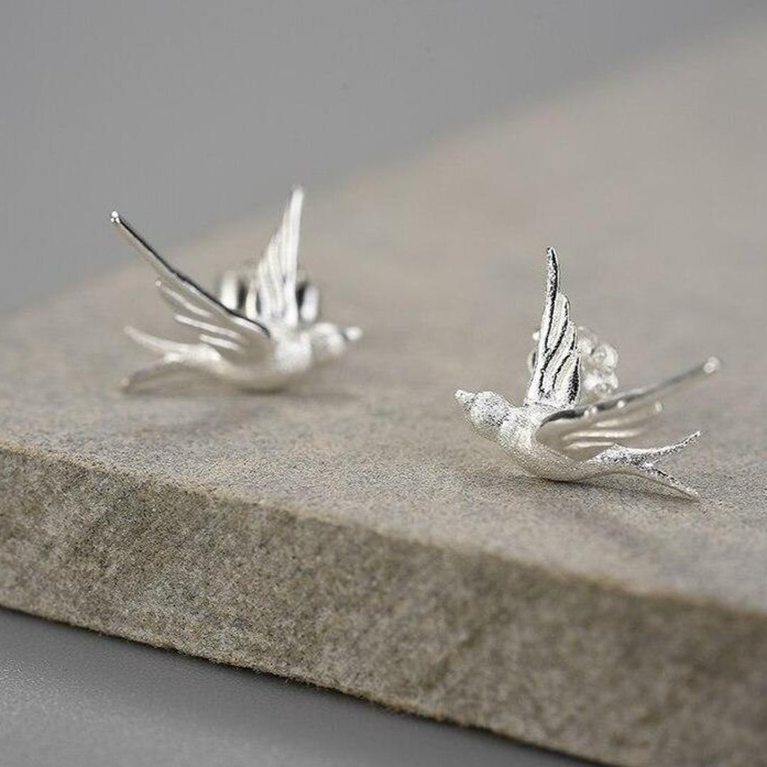 Stud-Earrings-With-Flying-Swallow-By-Yonandole_9