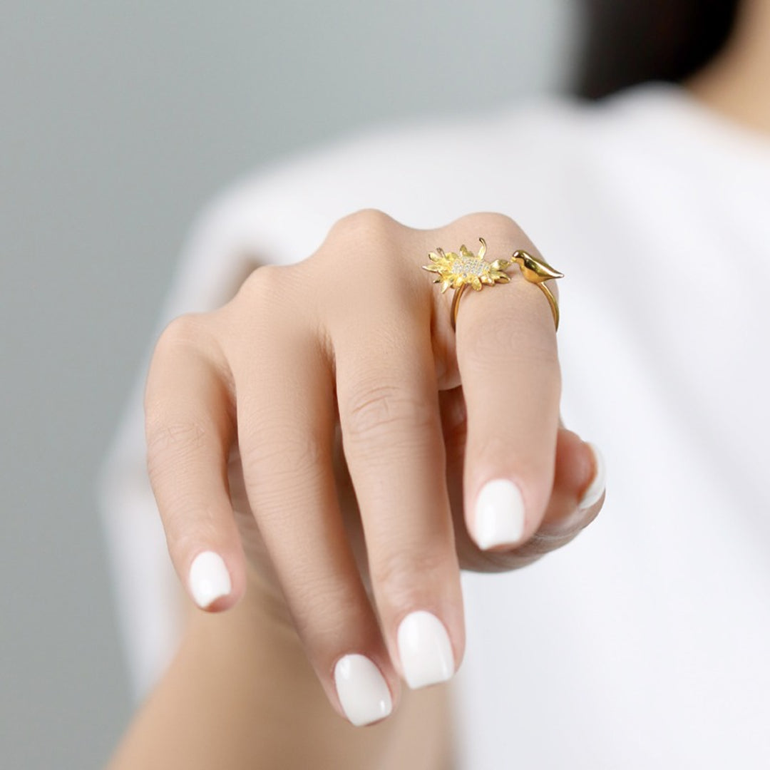 Sunflower-Ring-With-Zirconia-And-Bird-By-Yonandole_4