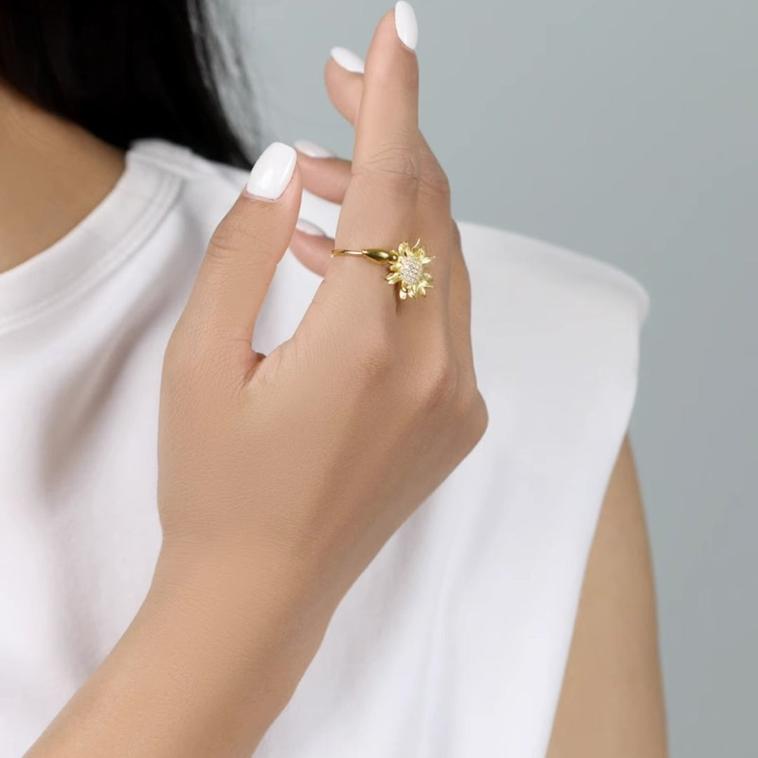 Sunflower-Ring-With-Zirconia-And-Bird-By-Yonandole_8