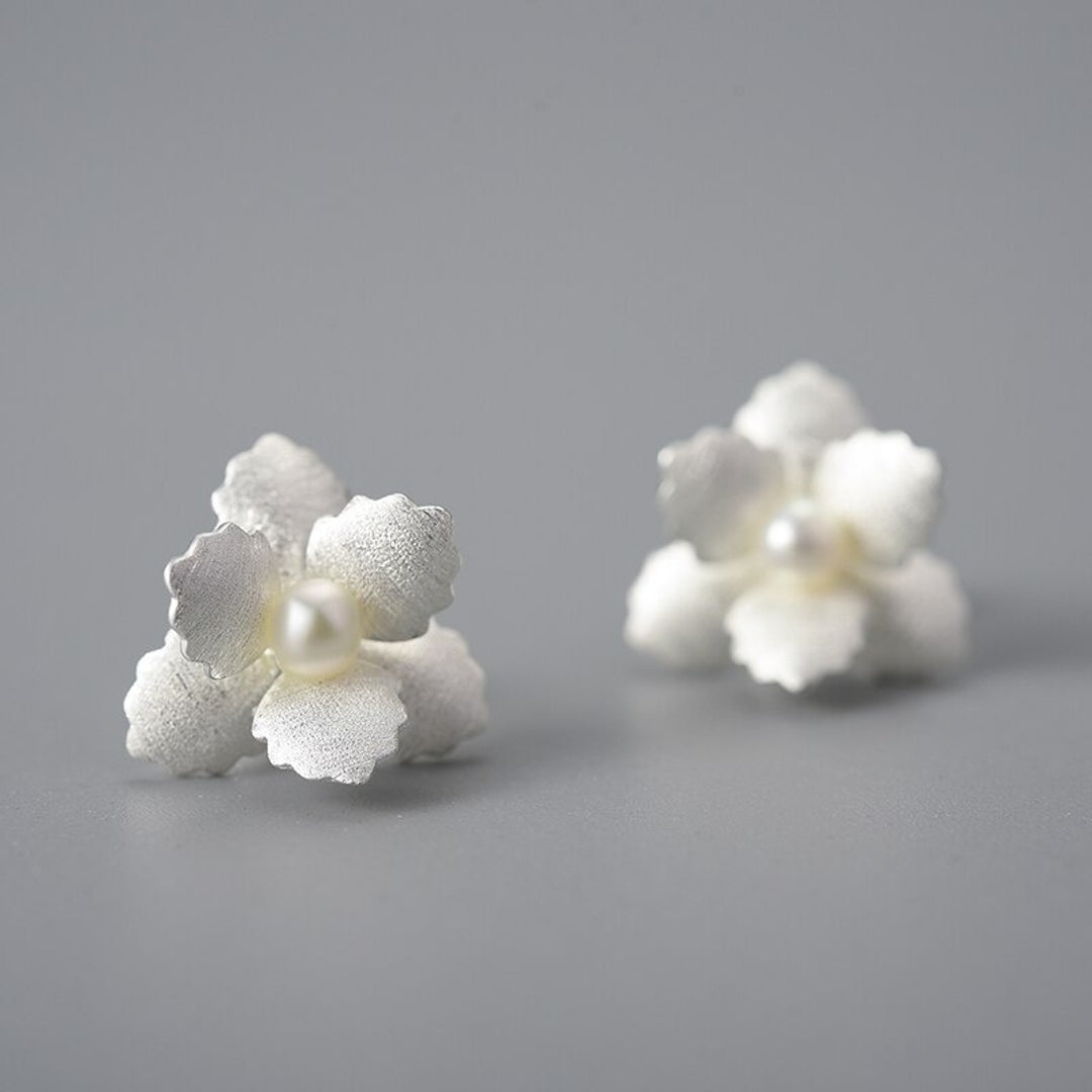 Flower Earrings 3D Print Look