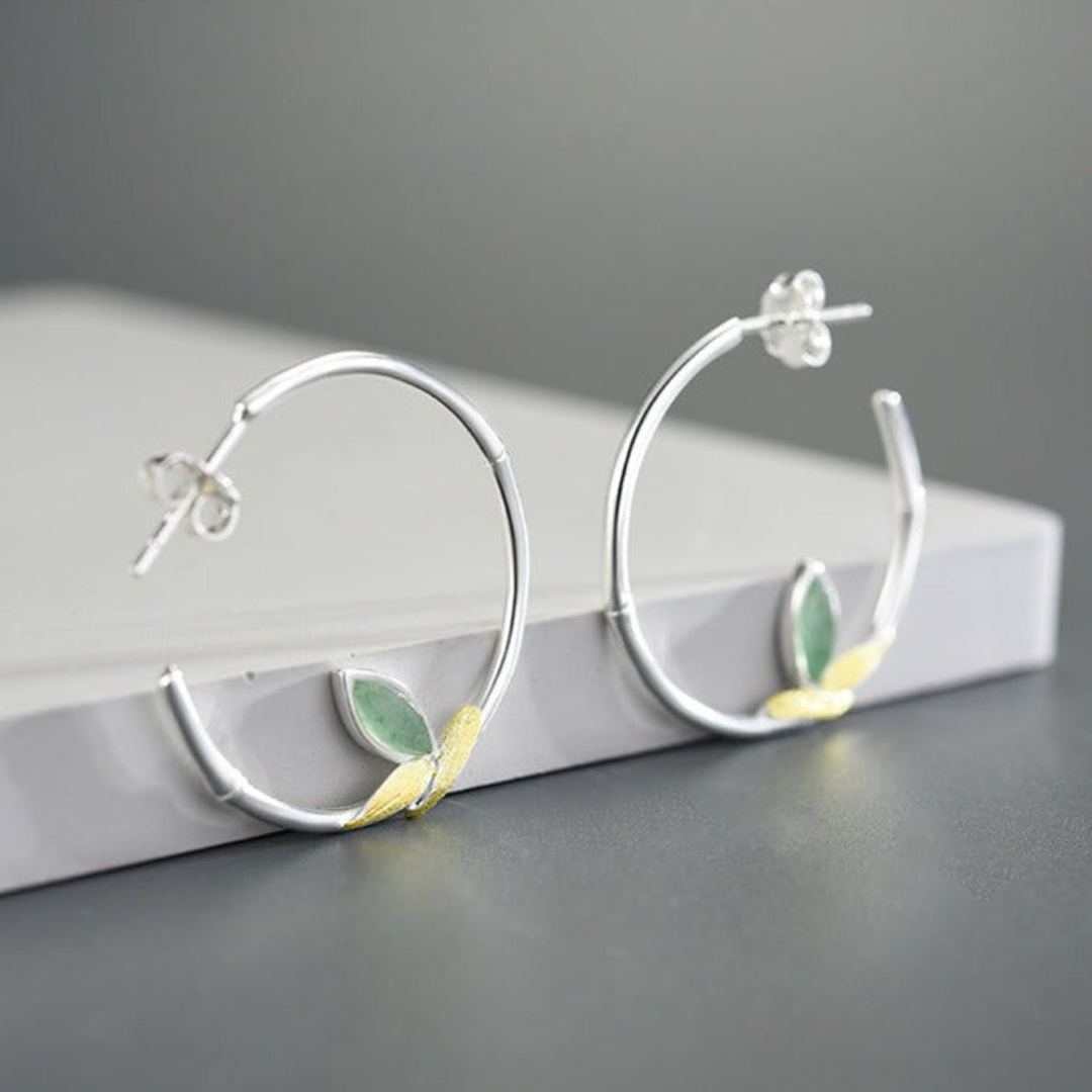 Bamboo-Earrings-With-Aventurine-Leaf-By-Yonandole_5