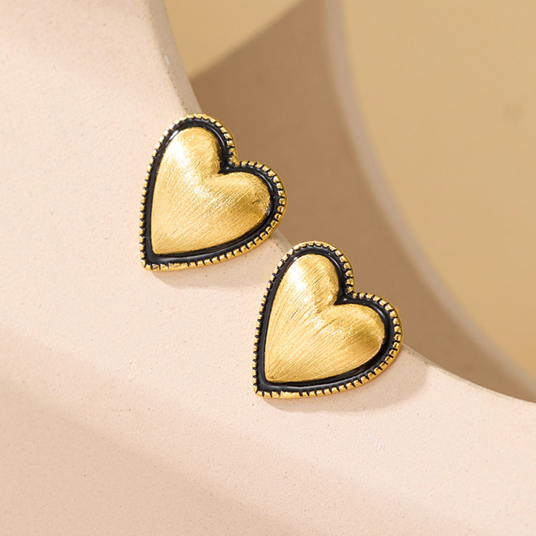 Brushed-Heart-Earrings-With-Black-Resin-Border-By-Yonandole_2