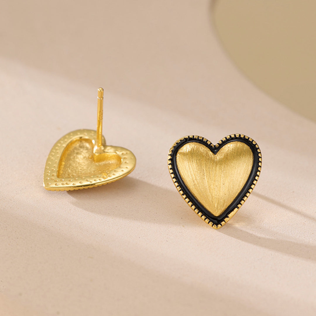 Brushed-Heart-Earrings-With-Black-Resin-Border-By-Yonandole_4
