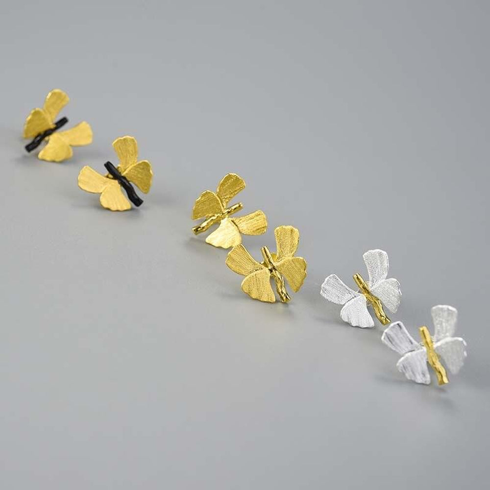 Butterfly-Earrings-With-Small-Ginkgo-Leaves-By-Yonandole_1