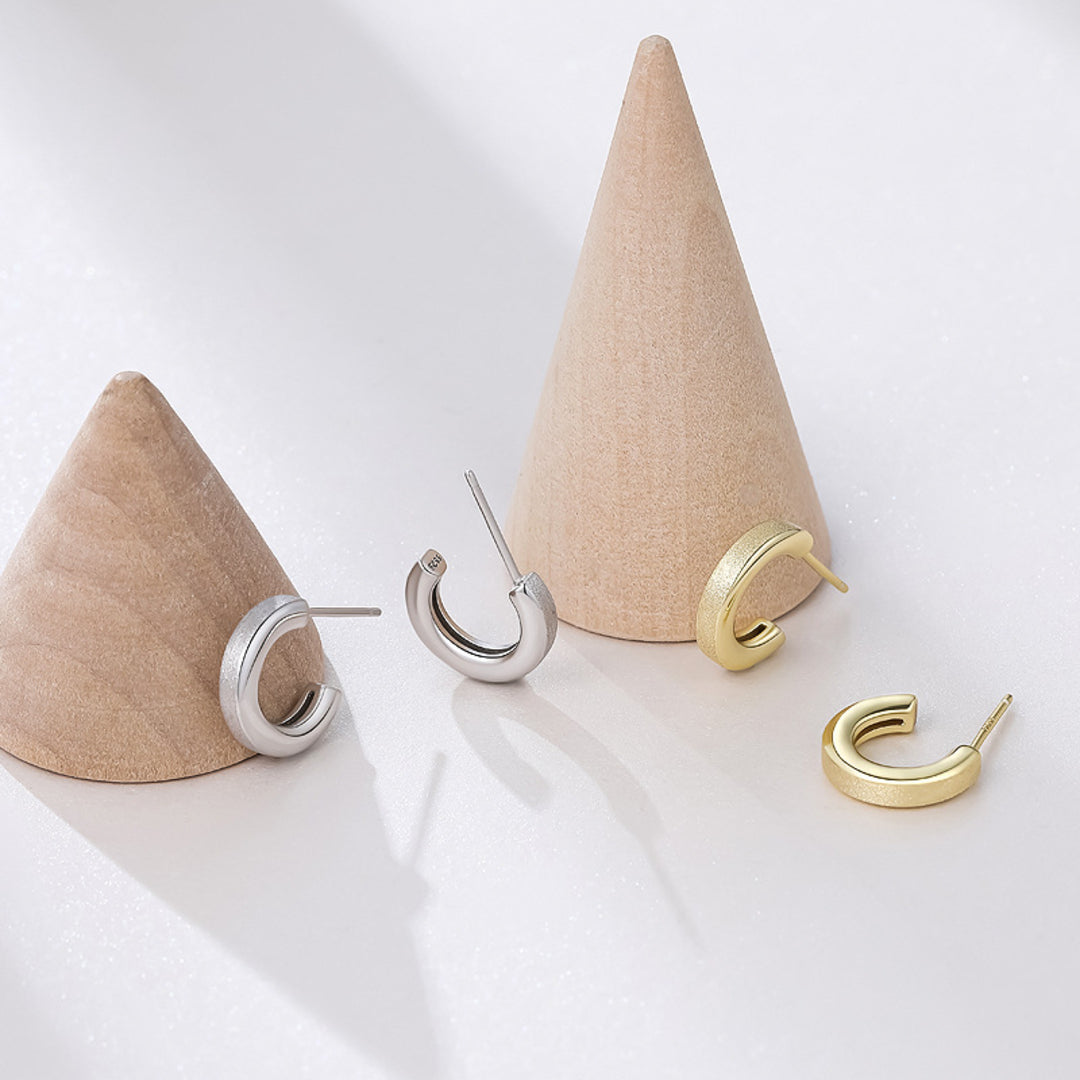 C-Hoops-Small-And-Partly-Brushed-By-Yonandole_1