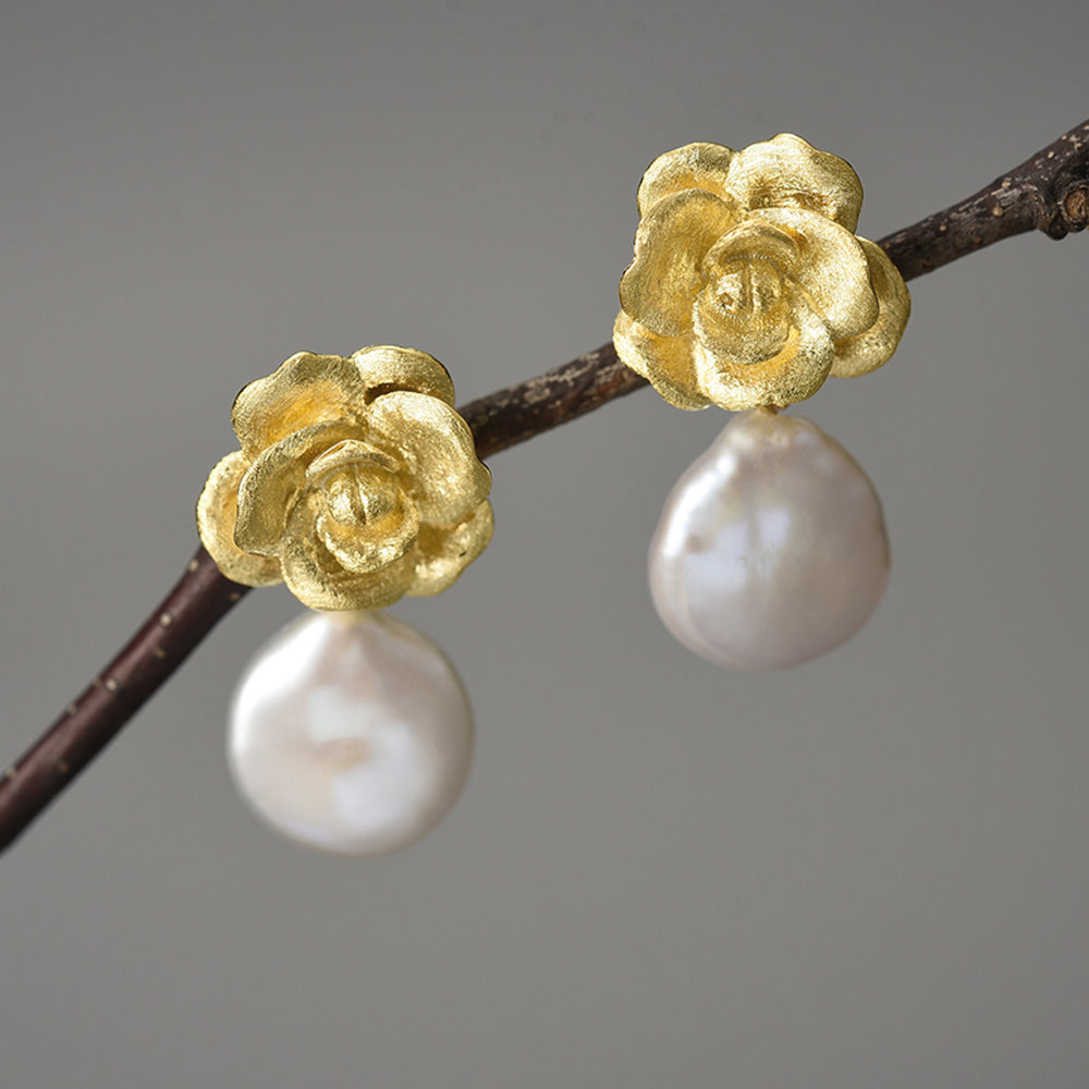 Camellia-Earrings-With-Baroque-Pearl-By-Yonandole_5