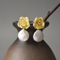 Camellia-Earrings-With-Baroque-Pearl-By-Yonandole_7