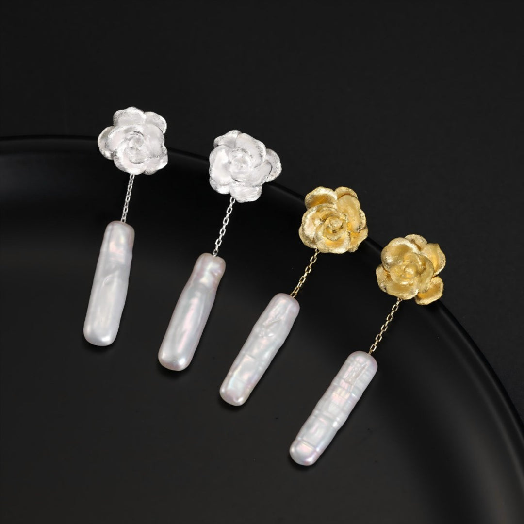 Camellia-Earrings-With-Elongated-White-Baroque-Pearls-By-Yonandole_1