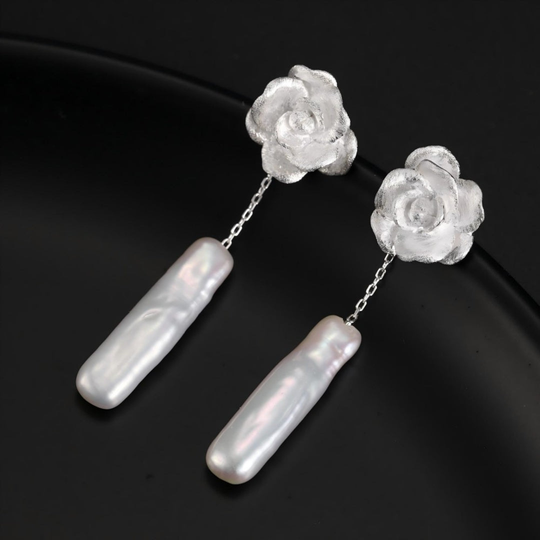 Camellia-Earrings-With-Elongated-White-Baroque-Pearls-By-Yonandole_2