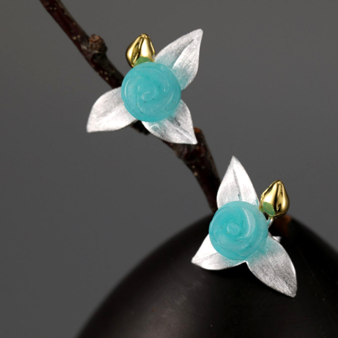 Carved-Rose-Earrings-With-Golden-Bud-By-Yonandole_3