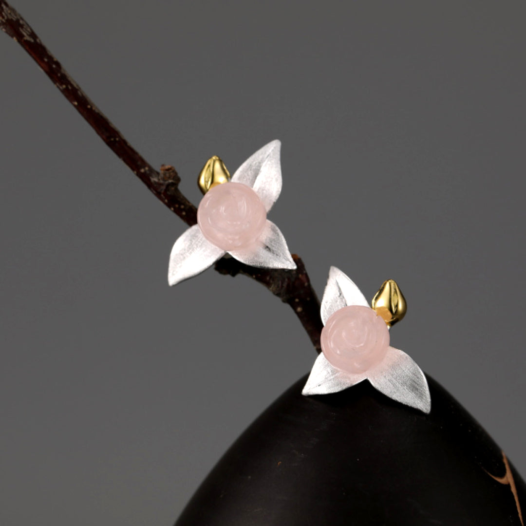 Carved-Rose-Earrings-With-Golden-Bud-By-Yonandole_4