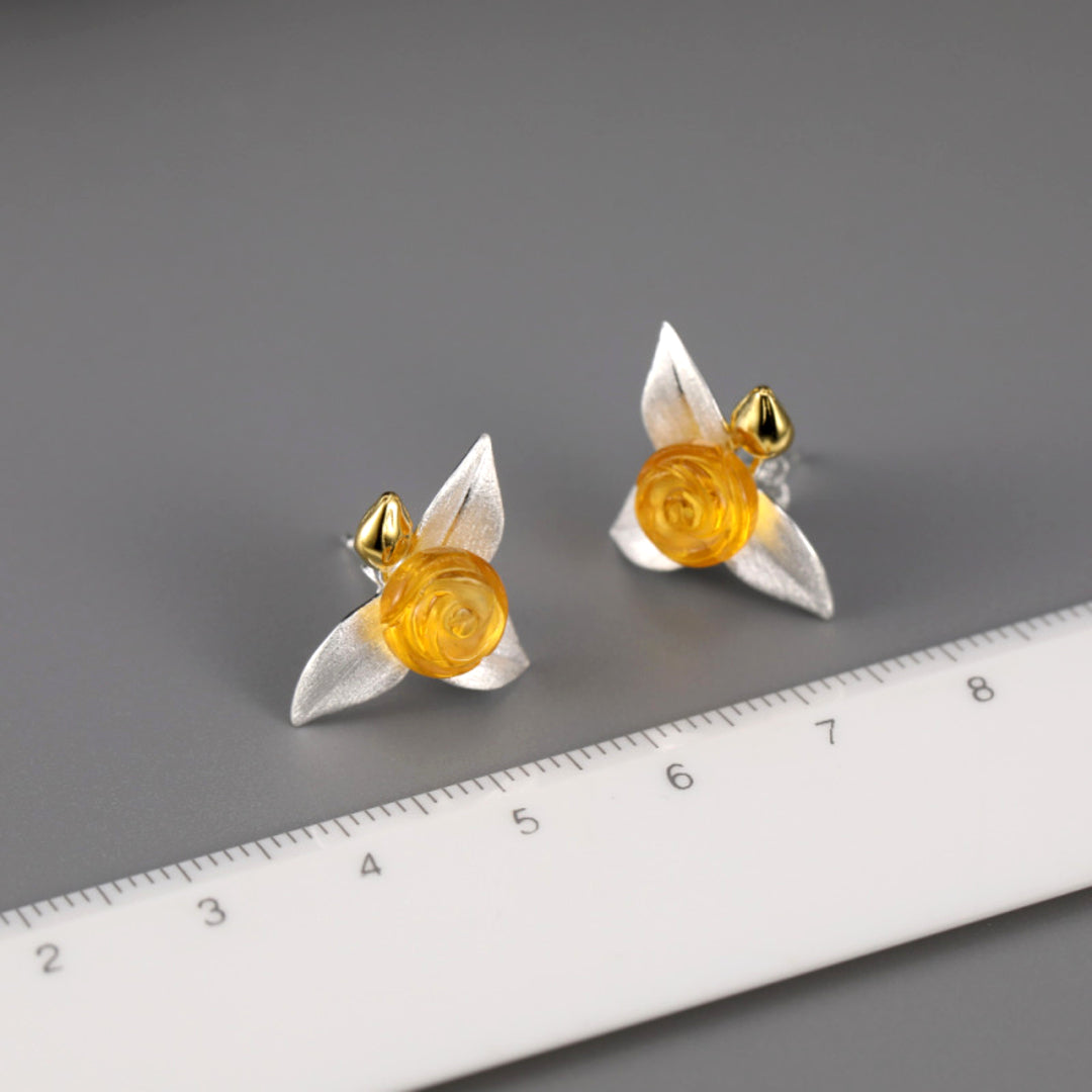 Carved-Rose-Earrings-With-Golden-Bud-By-Yonandole_6