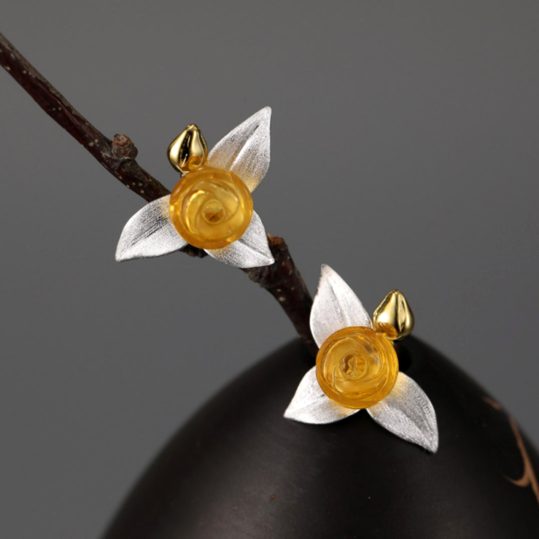 Carved-Rose-Earrings-With-Golden-Bud-By-Yonandole_7