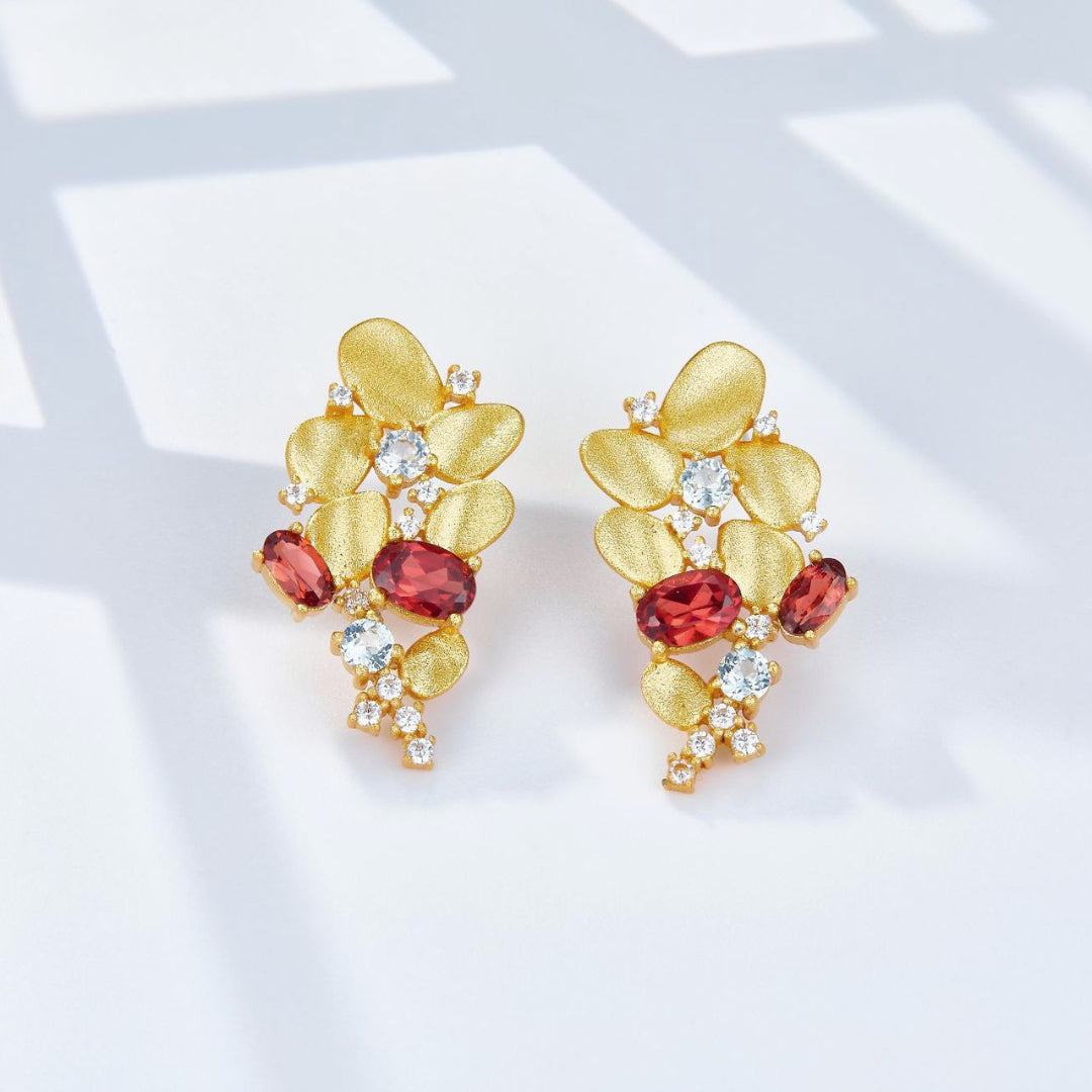 Cluster-Earrings-With-Garnet-Topaz-Zirconia-By-Yonandole_3