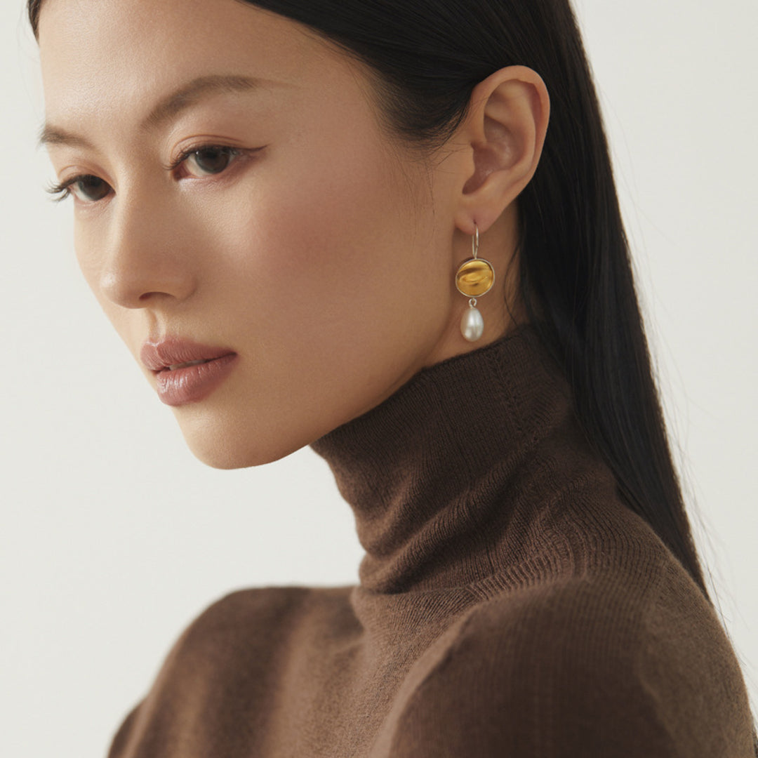 Dangle-Earrings-With-Buddha_s-Eyes-And-Freshwater-Pearl-By-Yonandole_3