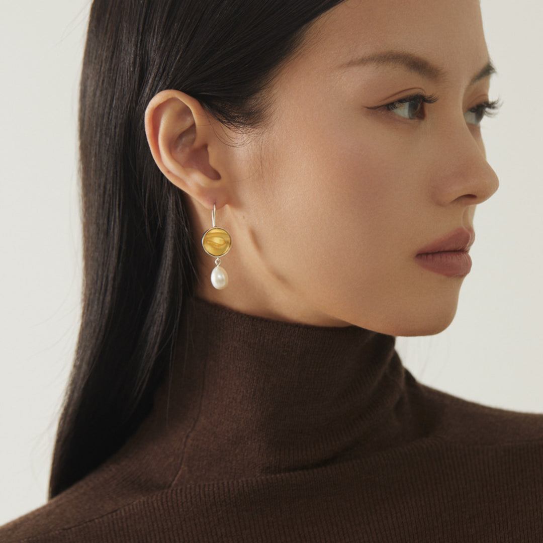 Dangle-Earrings-With-Buddha_s-Eyes-And-_Freshwater-Pearl-By-Yonandole_4