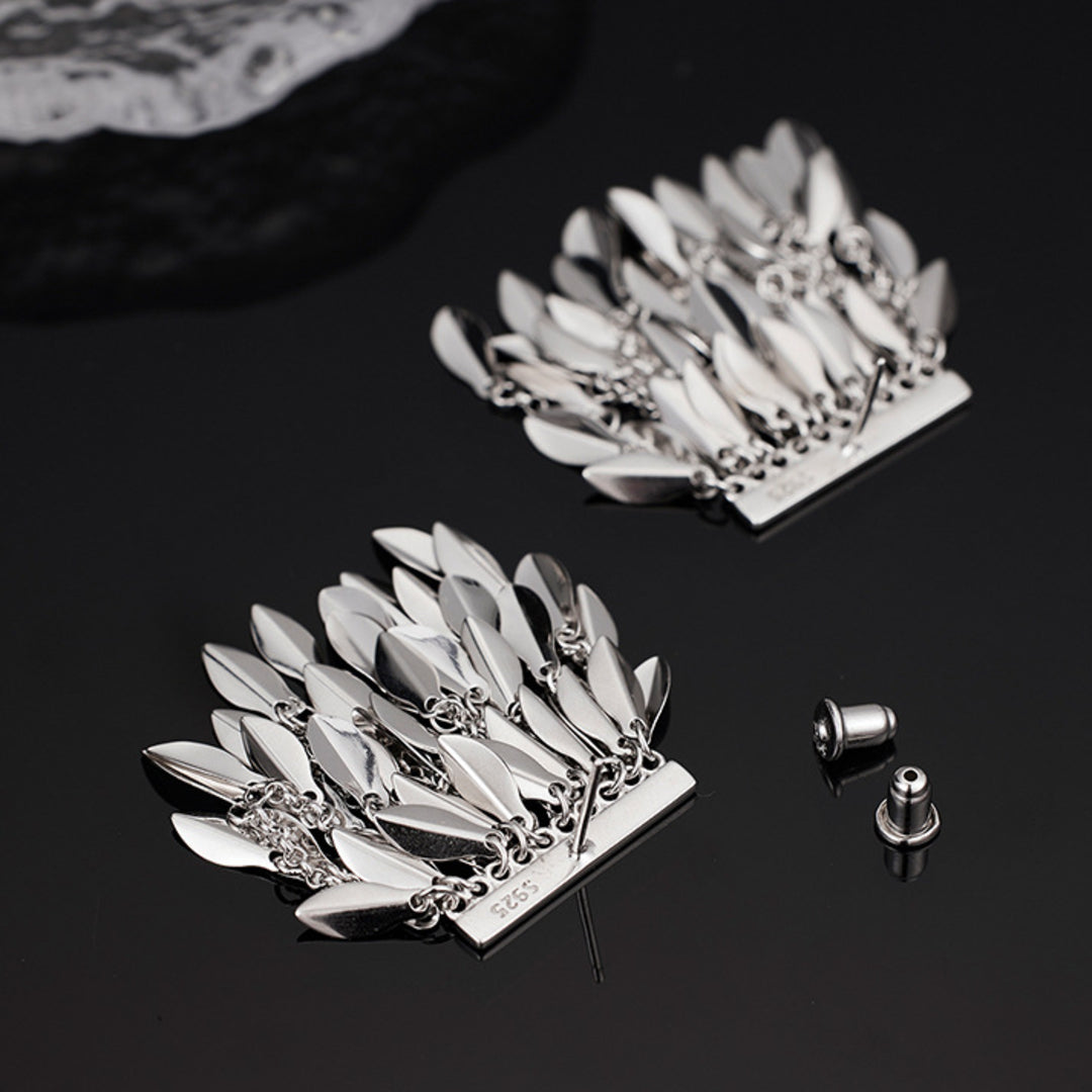 Dangle-Earrings-With-Multiple-Leaf-Tassels-By-Yonandole_5