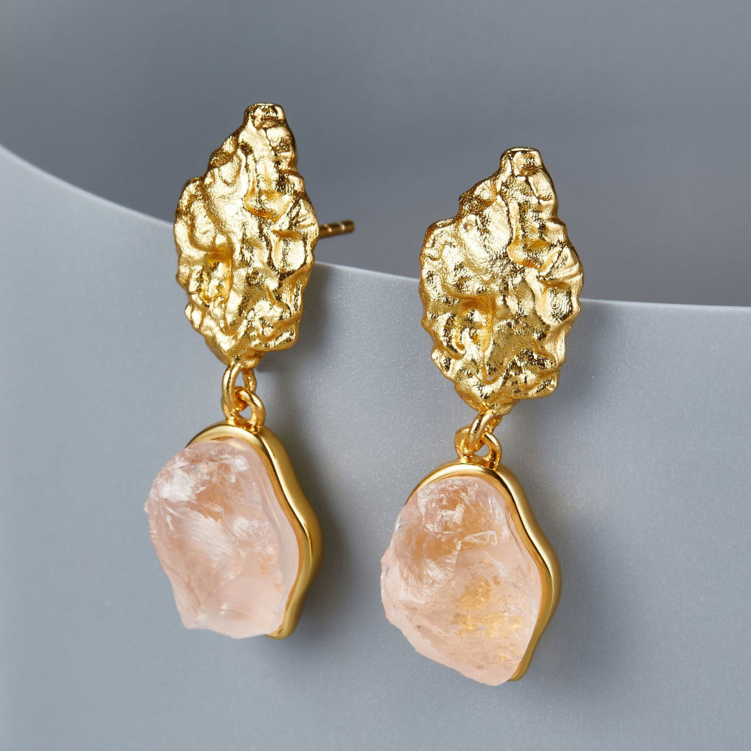 Dangle-Earrings-With-Raw-Pink-Crystal-By-Yonandole_2