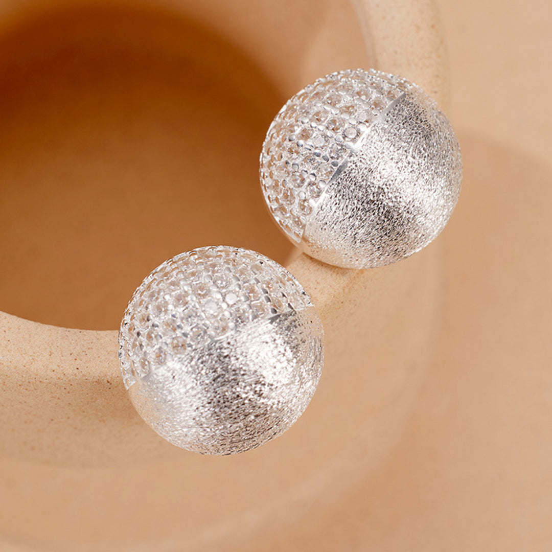 Dome-Earrings-With-Pave-Zirconia-And-Brushed-Finish-By-Yonandole_1