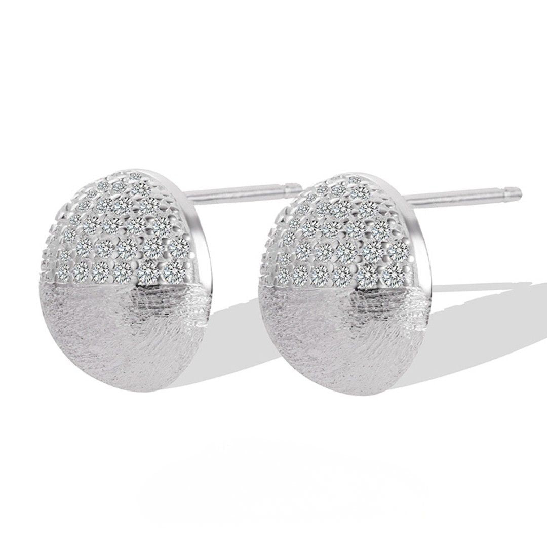 Dome-Earrings-With-Pave-Zirconia-And-Brushed-Finish-By-Yonandole_3