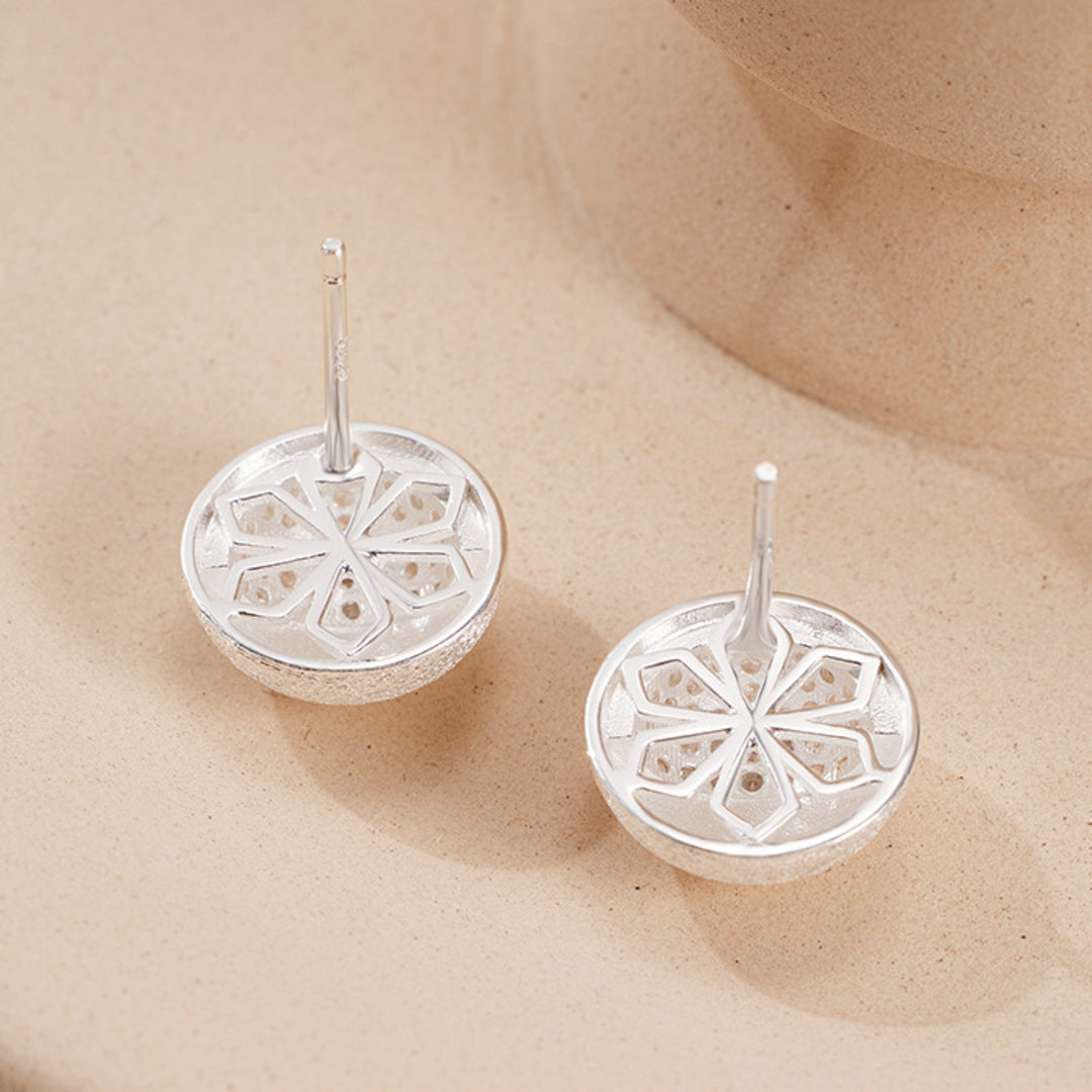Dome-Earrings-With-Pave-Zirconia-And-Brushed-Finish-By-Yonandole_5
