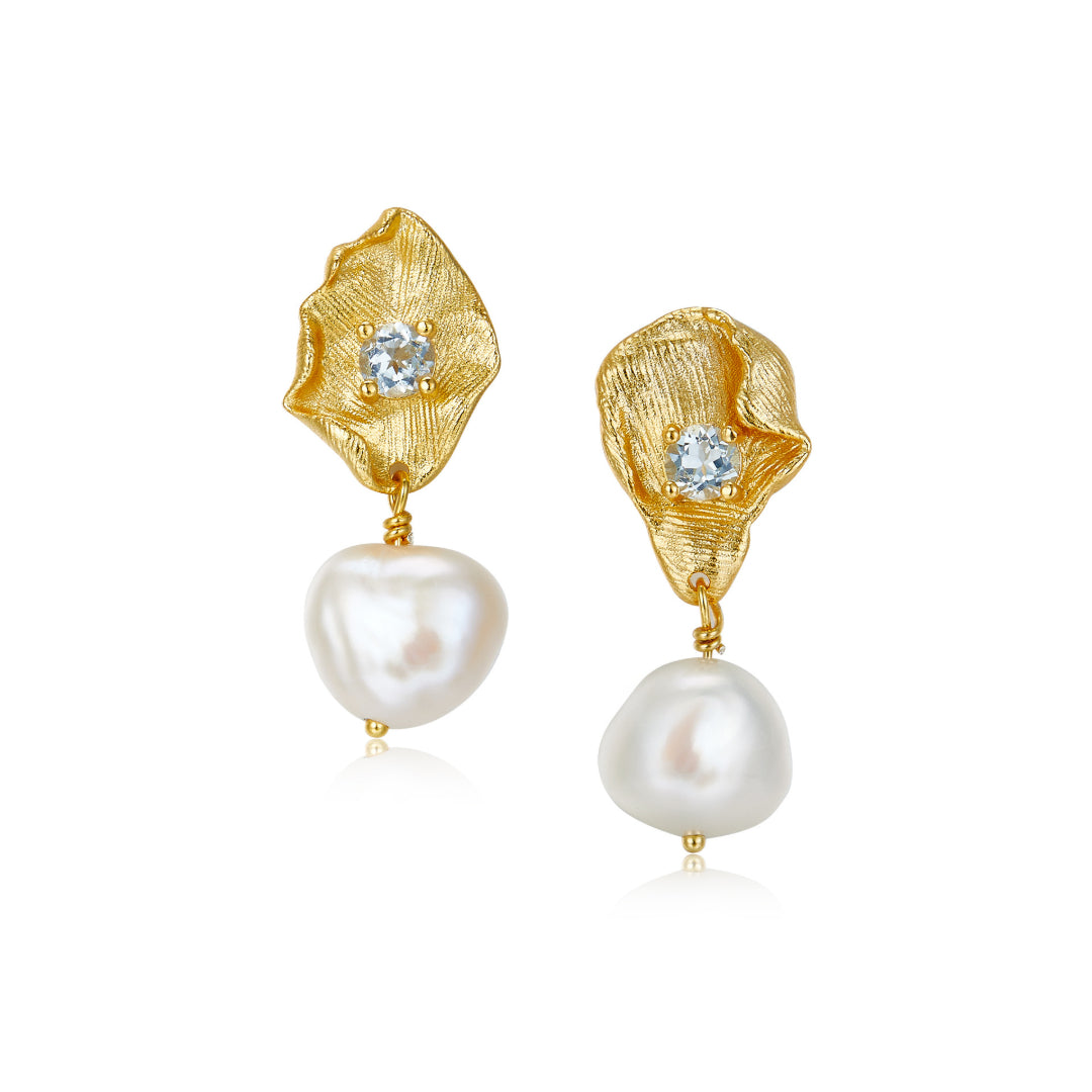 Drop-Earrings-With-Leaf-Design-Topaz-And-Freshwater-Pearl-By-Yonandole_5