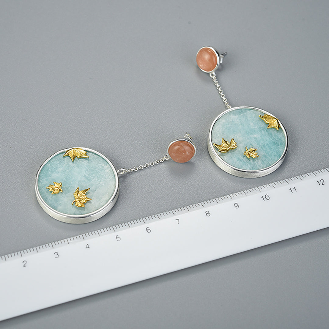 Earrings-With-Amazonite-And-Falling-Maple-Leaves-By-Yonandole_6