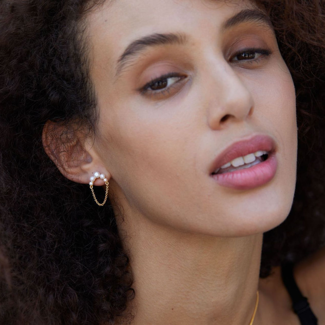 Earrings-With-Pearl-Bow-And-Chain-Tassel-By-Yonandole_6